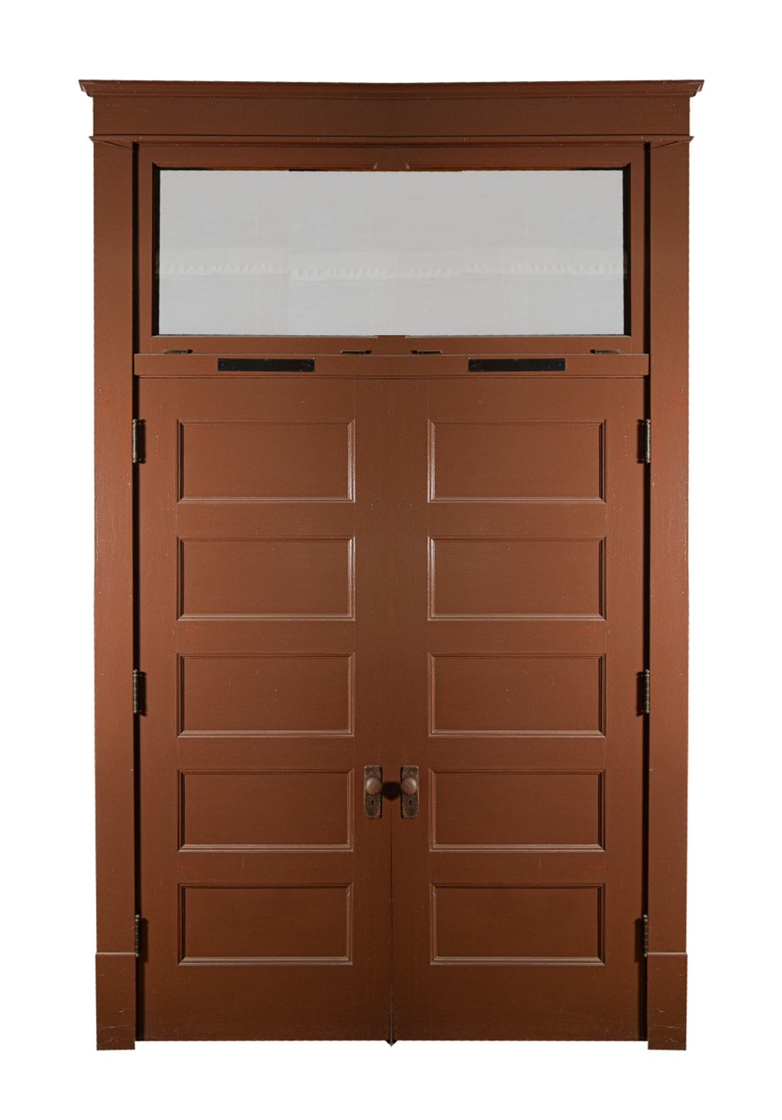 Antique Pine Transom Double Door